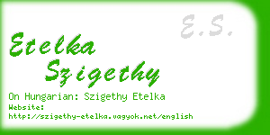 etelka szigethy business card